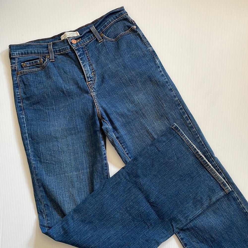 Levi’s perfectly slimming, bootcut jeans.  Women’s size 12